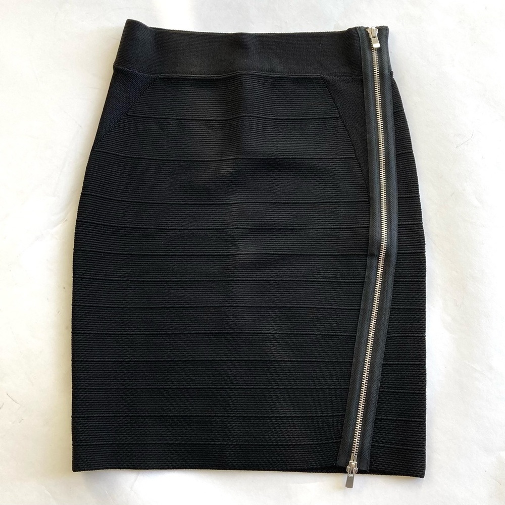 Maje Black Bandage Skirt with Zipper